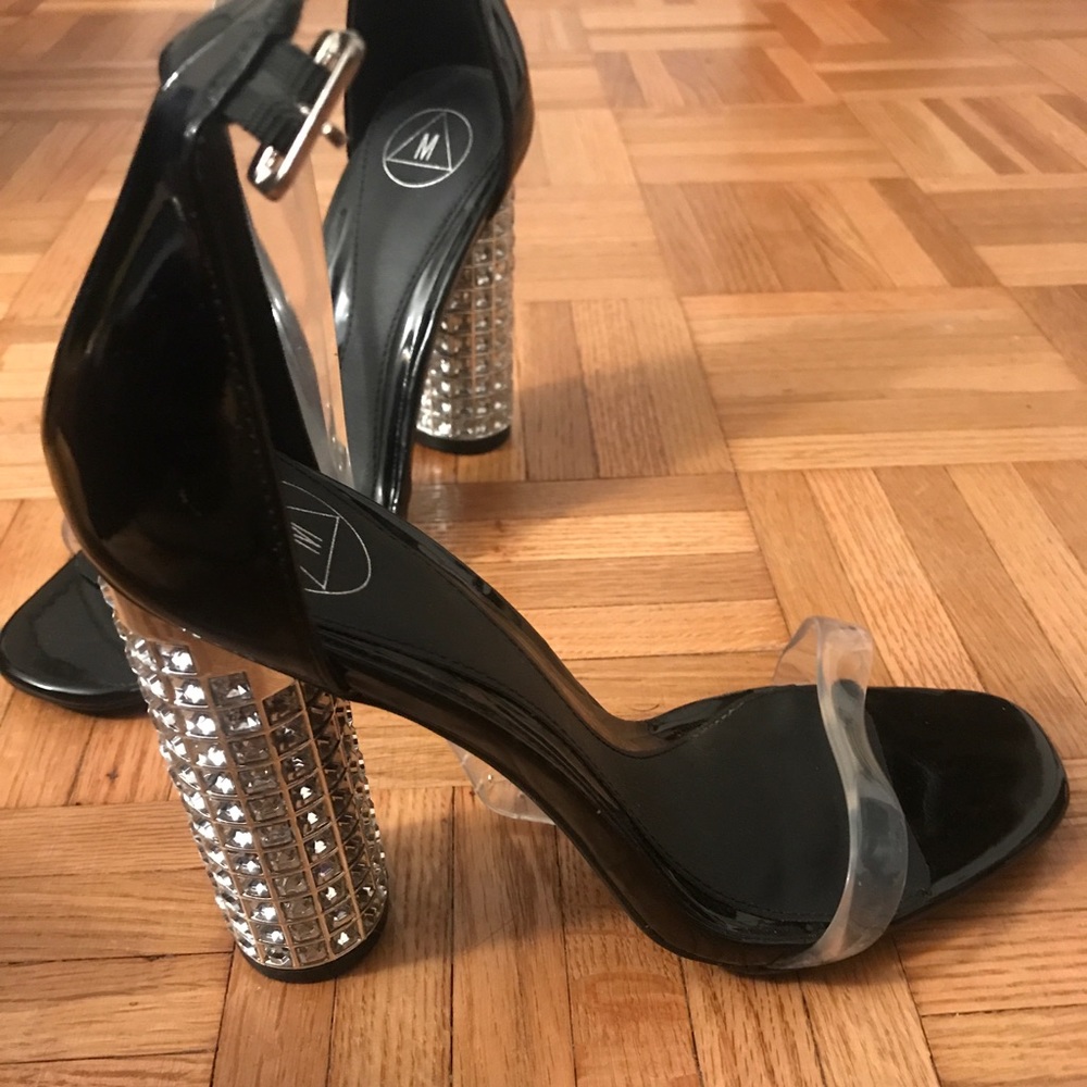 Black strap shoes